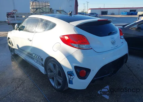 2014 Hyundai Veloster Turbo W/Black from USA, damaged, VIN KMHTC6AE7EU190473
